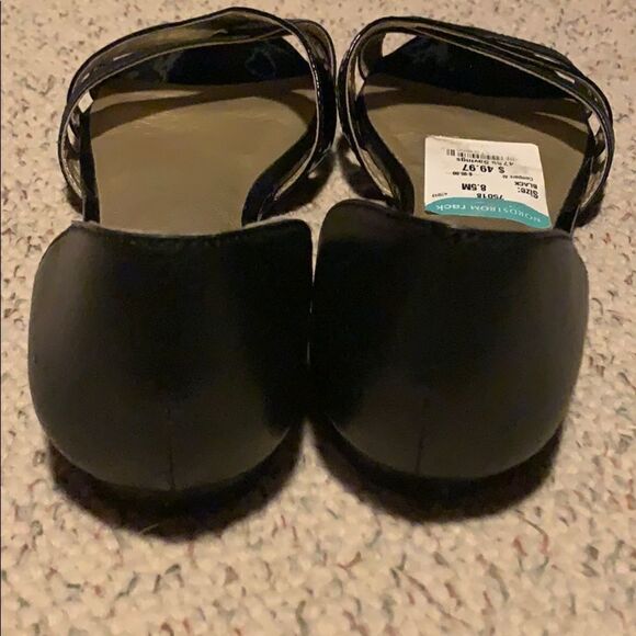 Seychelles black d’orsay strappy flats - Picture 3 of 6